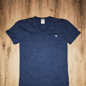 Abercrombie & Fitch v neck navy T-shirt